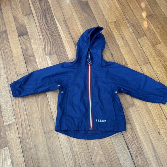 LL Bean Kids Toddler Discovery Rain Wind Jacket Coat Blue Size 2T - Picture 1 of 5